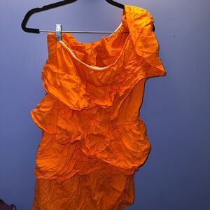 Boohoo Bright Orange Dress